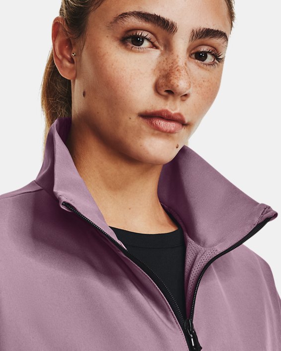 Women's UA Unstoppable Jacket, Purple, pdpMainDesktop image number 3